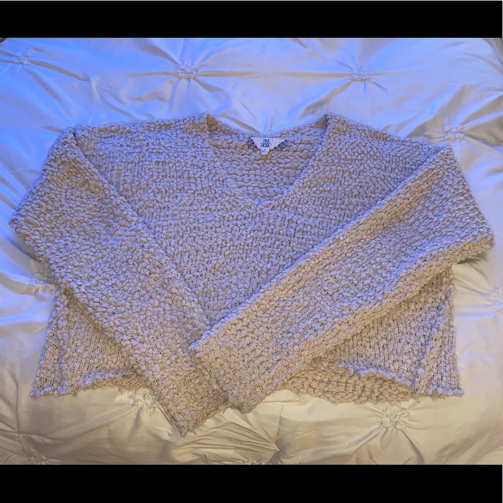 CROPPED OATMEAL SWEATER